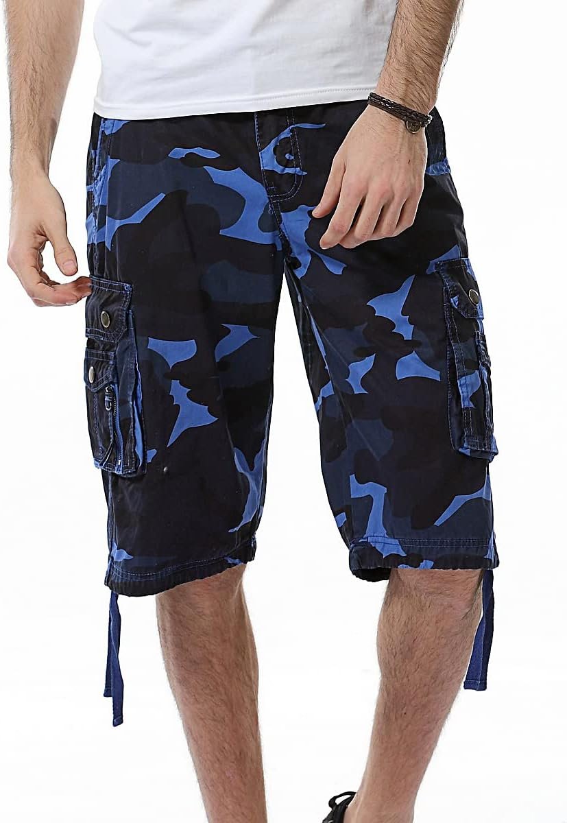 Men’s Casual Loose Fit Multi Pocket Cargo Shorts - Image 2