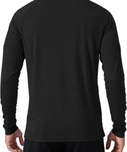 Alternative view of Men’s long sleeve UV protection dry-fit athletic workout rash guard shirt