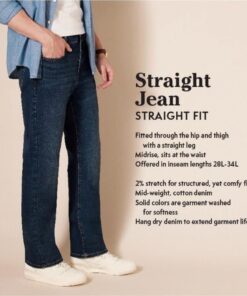 Alternative view of Men’s Straight Fit Stretch Denim Jeans