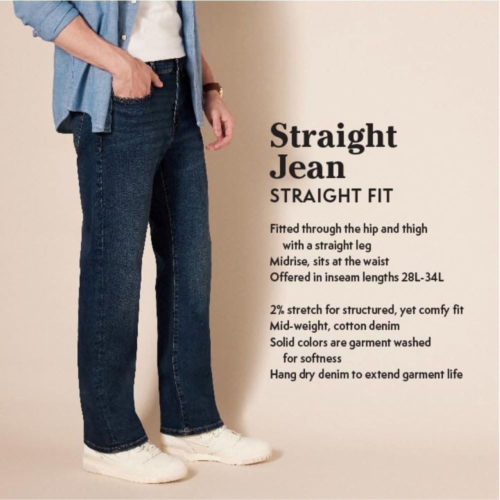 Men’s Straight Fit Stretch Denim Jeans - Image 2