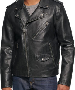Men’s Faux Leather Motorcycle Jacket Casual Outerwear
