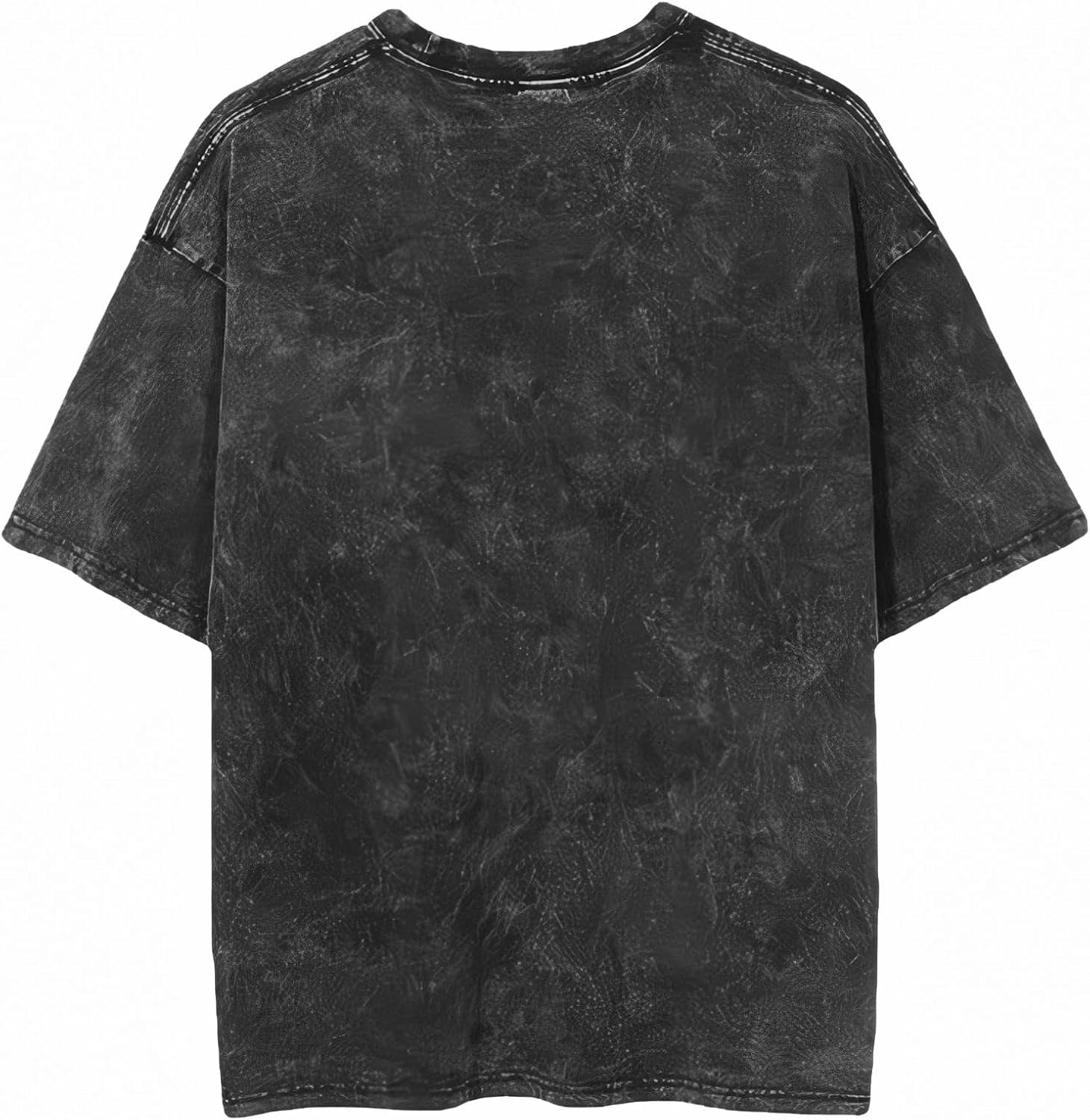 Men’s vintage oversized graphic acid wash cotton streetwear short sleeve shirt - Image 2