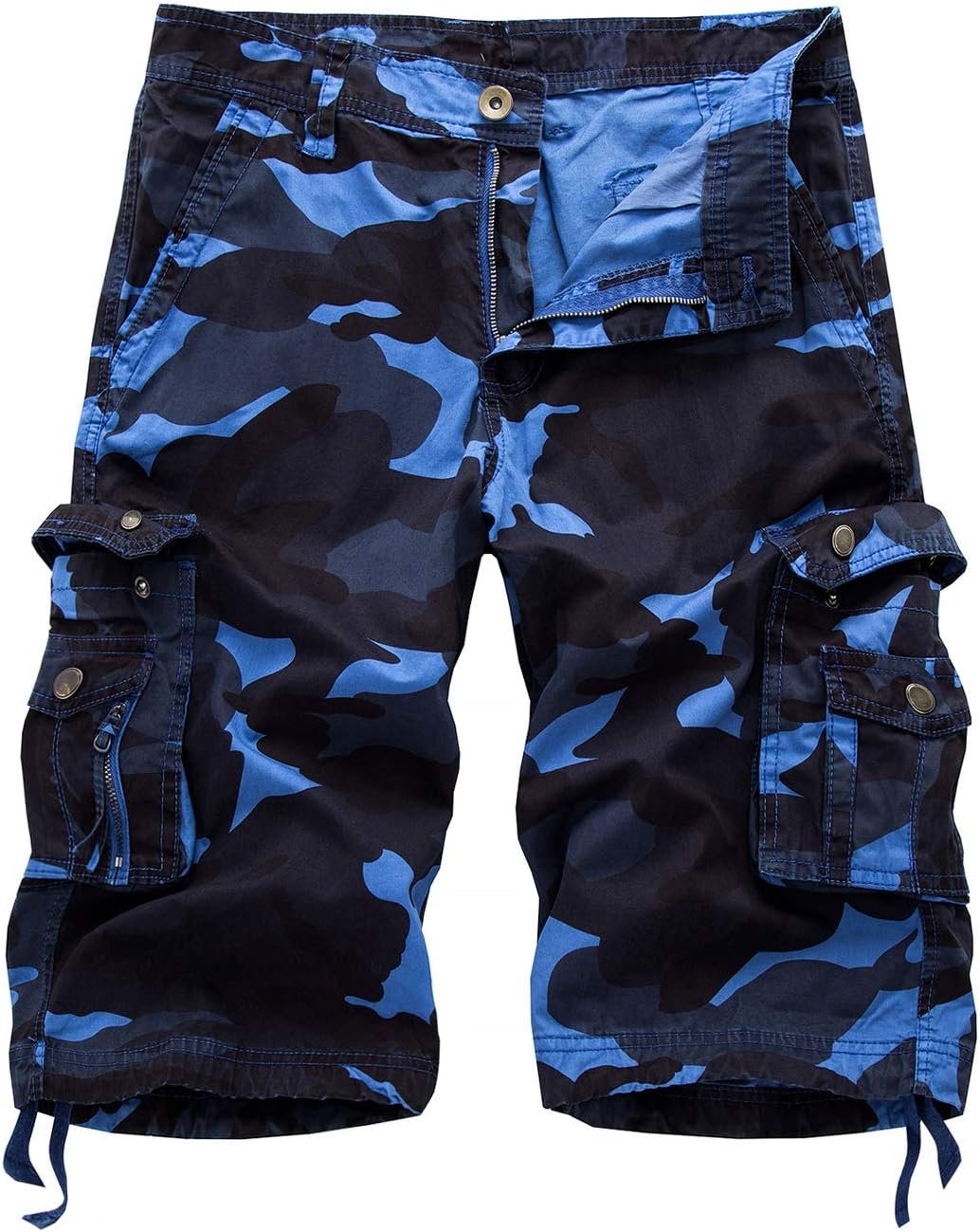 Men’s Casual Loose Fit Multi Pocket Cargo Shorts