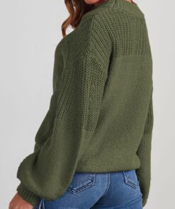 Alternative view of Women’s Casual Crew Neck Knit Sweater Loose Long Sleeve Pullover