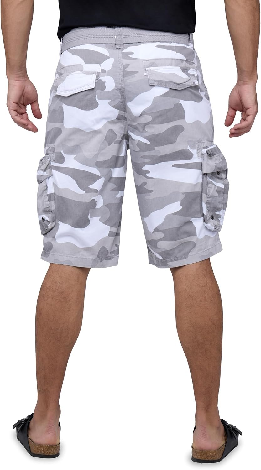 Men’s Belted Relaxed Fit Knee Length Casual Shorts - Image 2