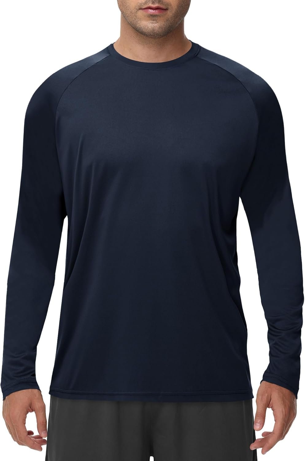 Men’s long sleeve UV protection quick-dry moisture-wicking athletic swim shirt