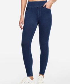 Alternative view of Women’s High Waisted Pull On Stretch Skinny Denim Jeggings with Pockets