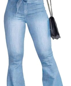 Women’s High Waisted Bell Bottom Flare Wide Leg Jeans