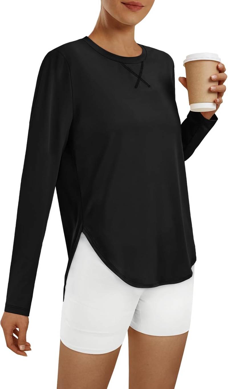 Women’s UV protection long sleeve rash guard fishing running quick-dry shirt