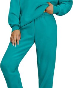 Women’s 2-piece sweatsuit half zip sweatshirt jogger lounge set