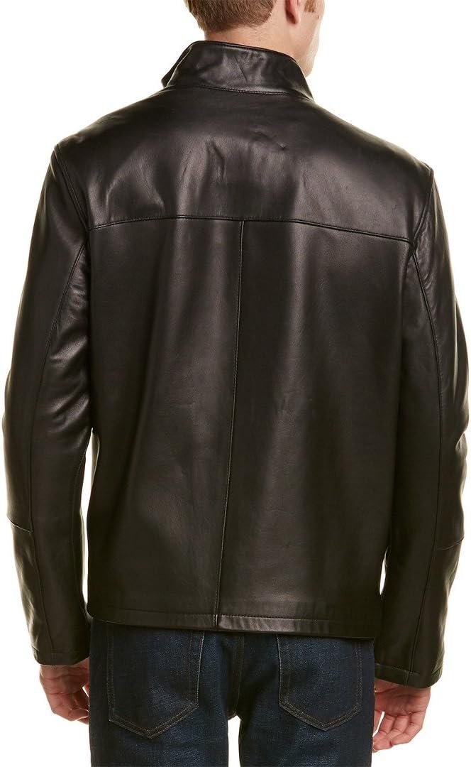 Men’s Smooth Leather Motorcycle Jacket - Image 2