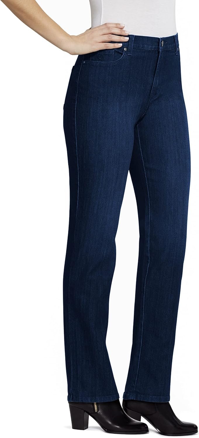 Women’s Classic High Rise Tapered Denim Jeans - Image 2