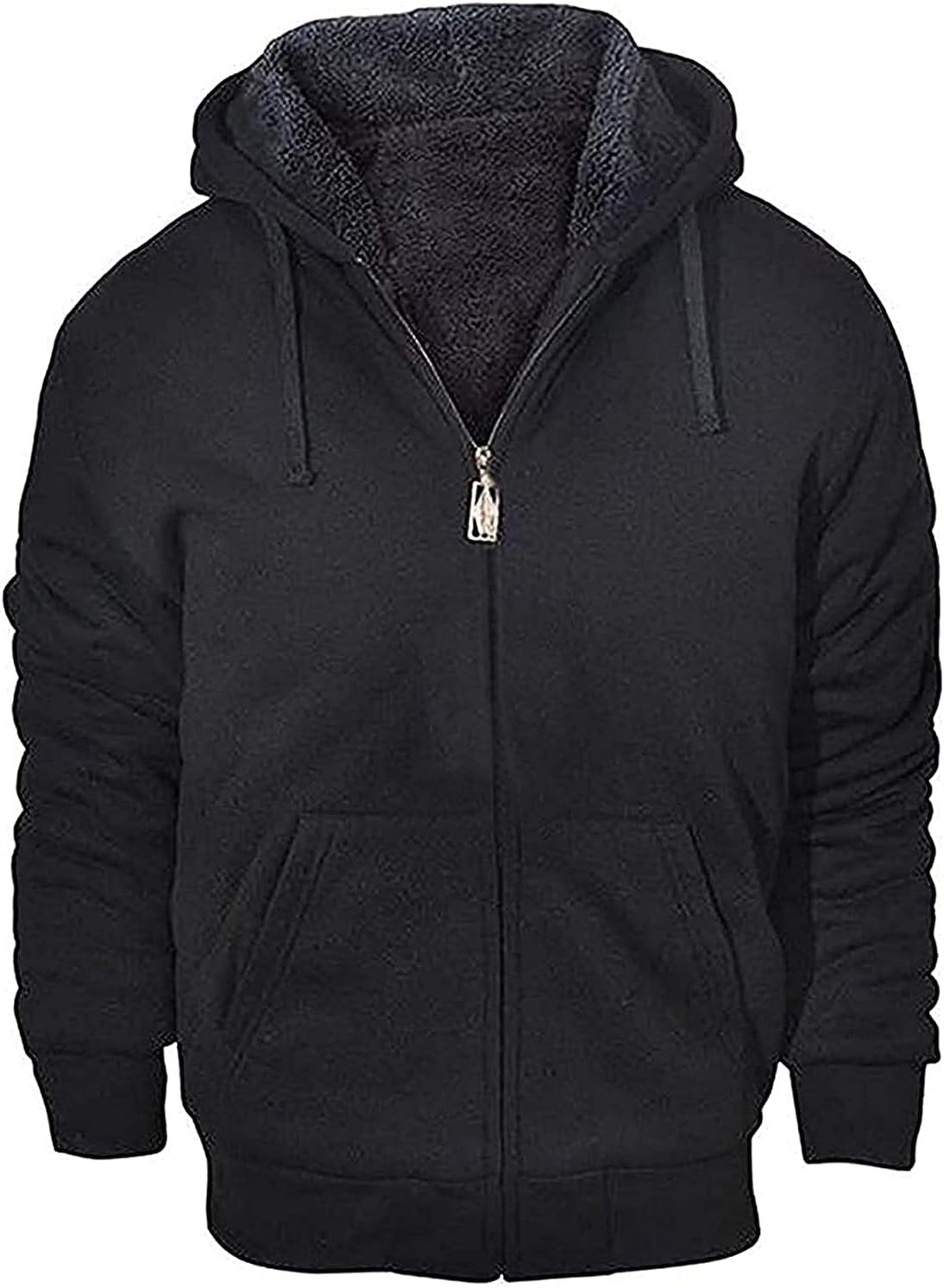 Men’s Heavyweight Fleece Zip Up Hoodie Thick Lined Sweatshirt