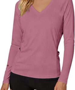 Women’s UV protection long sleeve lightweight hiking workout quick-dry top with pockets