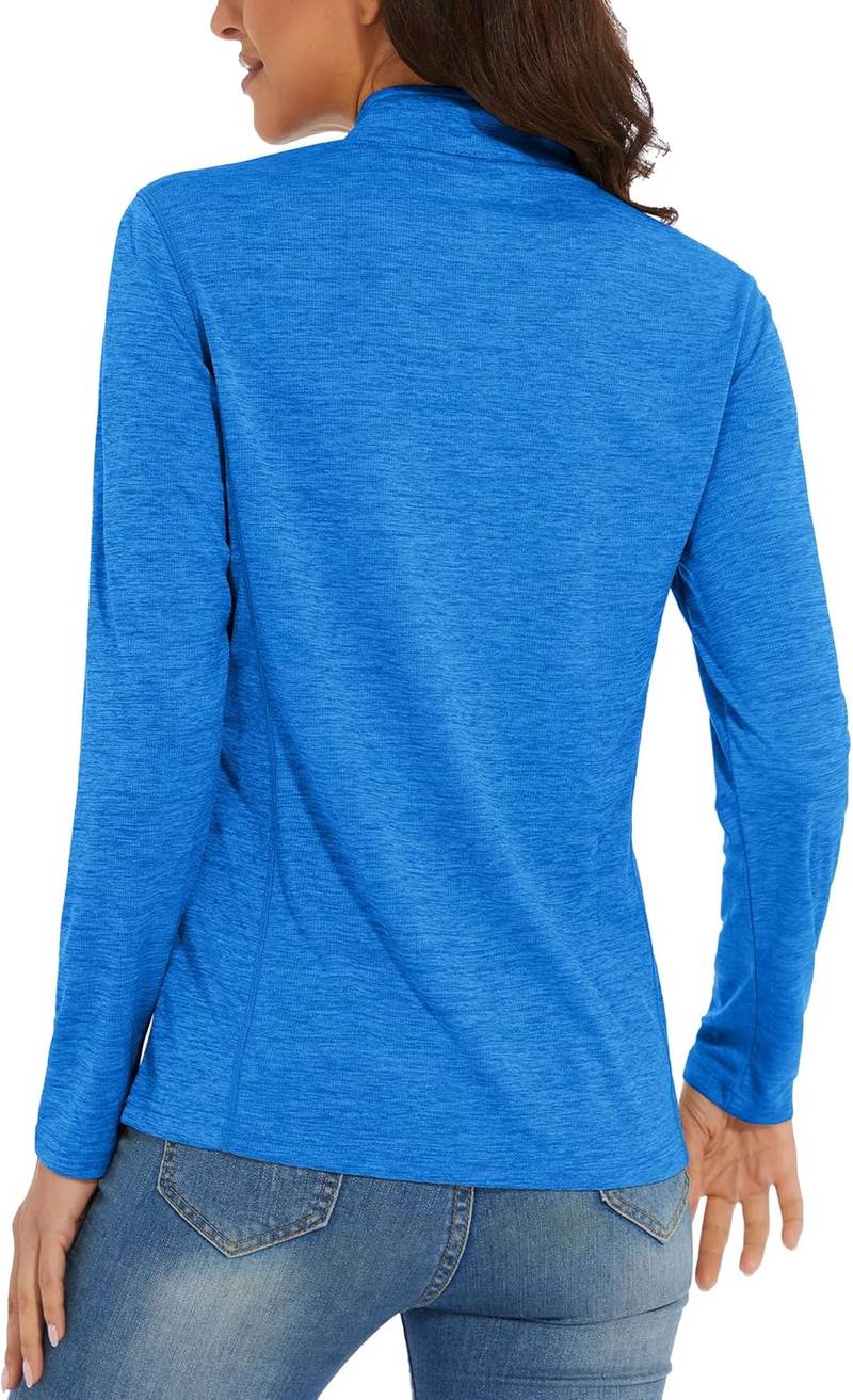 Women’s long sleeve UV protection athletic hiking running workout shirt - Image 2