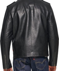 Alternative view of Men’s Faux Leather Motorcycle Jacket Casual Outerwear