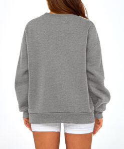 Alternative view of Women’s Oversized Crew Neck Color Block Sweatshirt Long Sleeve Casual Pullover
