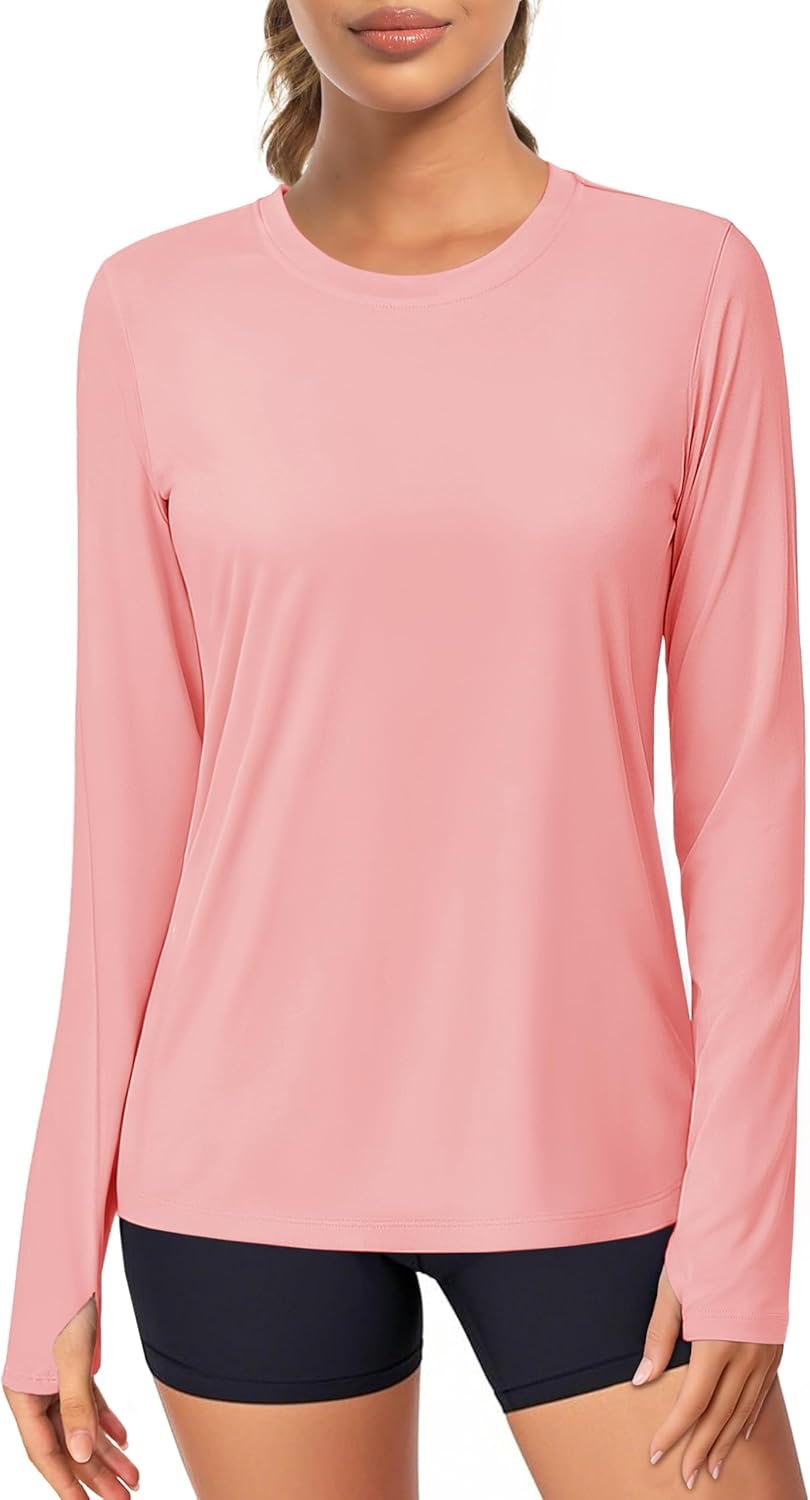 Women’s Long-Sleeve UV-Protective, Quick-Drying, Moisture-Wicking Athletic Top