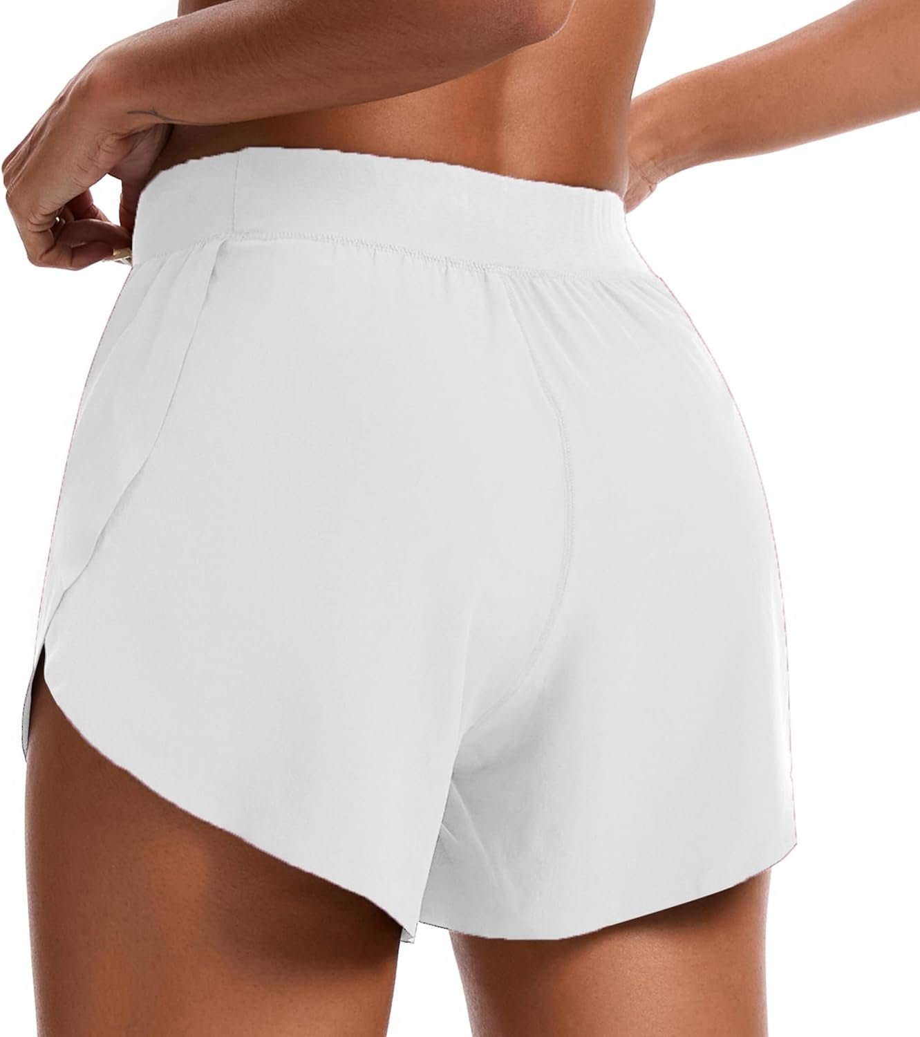 Women’s Mid Waist Dolphin Running Shorts Lightweight Athletic Gym Shorts - Image 2