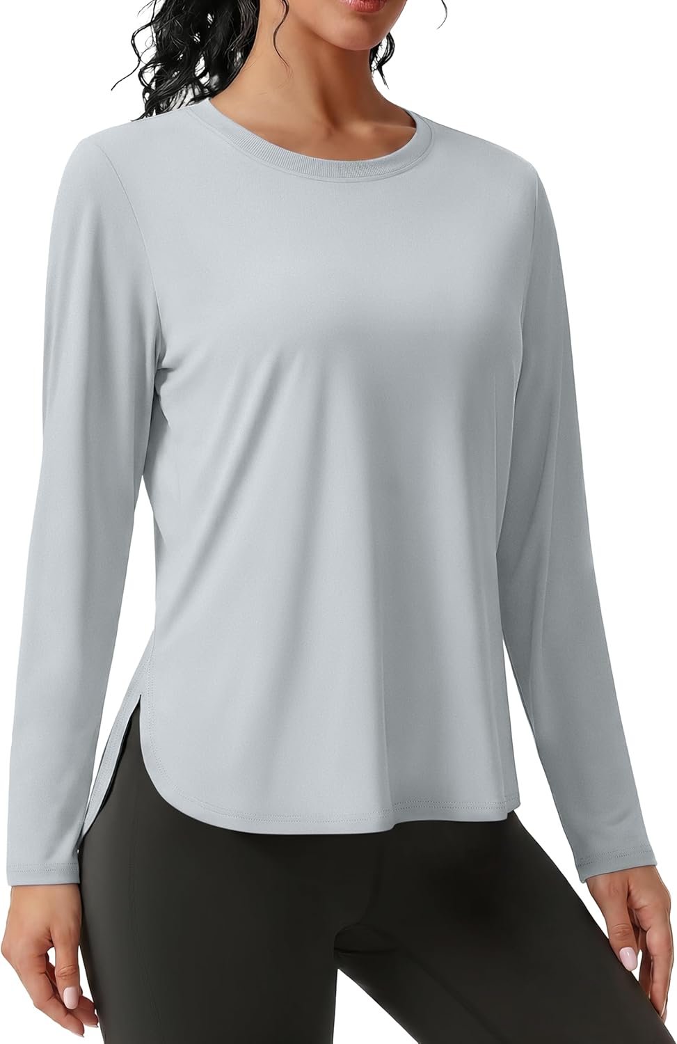 Women’s UV protection long sleeve athletic shirt breathable lightweight hiking gym top