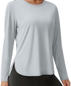 Women’s UV protection long sleeve athletic shirt breathable lightweight hiking gym top